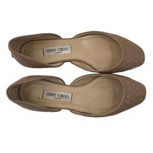 Jimmy Choo Quilted Tan Flats